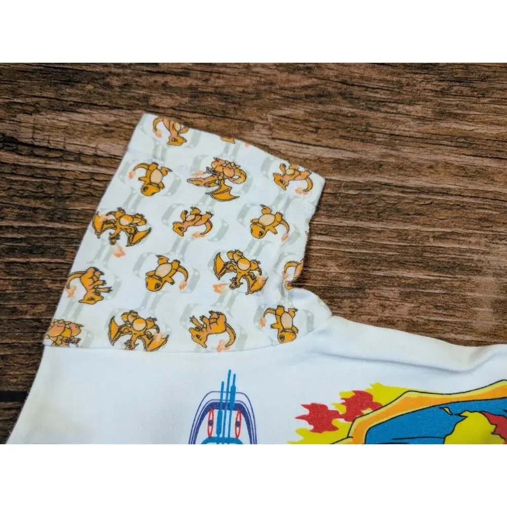 Vintage Youth Kids Pokemon Charizard Pajamas PJs Set Size 10 Shirt Pants Charman
